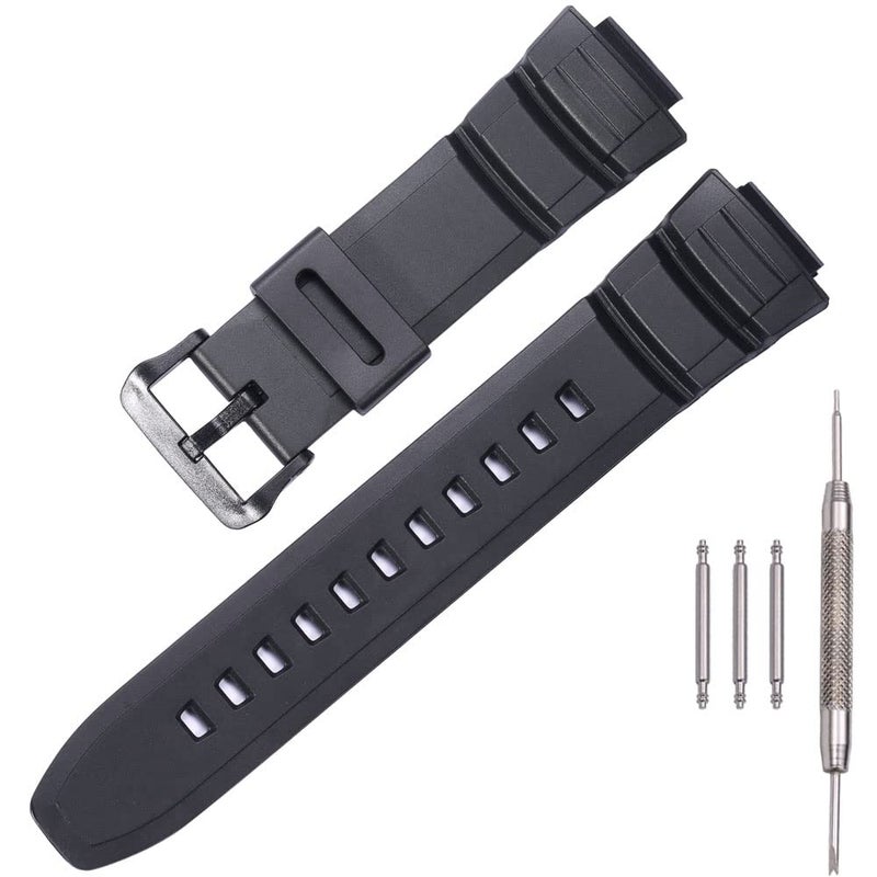 MCXGL Resin Replacement Strap Compatible with Casio MCW-100 AE-2000W MCW100H MCW-110H HDD-S100 W-S220 Men's Sports Waterproof Watch Band - Image 1